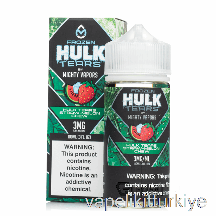 Vape Elektronik Sigara Dondurulmuş Hulk Gözyaşları Saman Kavun çiğnemek - Hulk Gözyaşları - 100ml 6mg